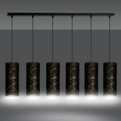 Sklep Kaja Długa listwa ze smukłymi abażurami na zwisach 1056/6 KARLI | Kaja