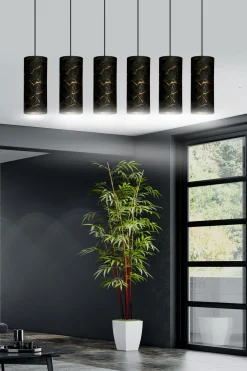 Sklep Kaja Długa listwa ze smukłymi abażurami na zwisach 1056/6 KARLI | Kaja