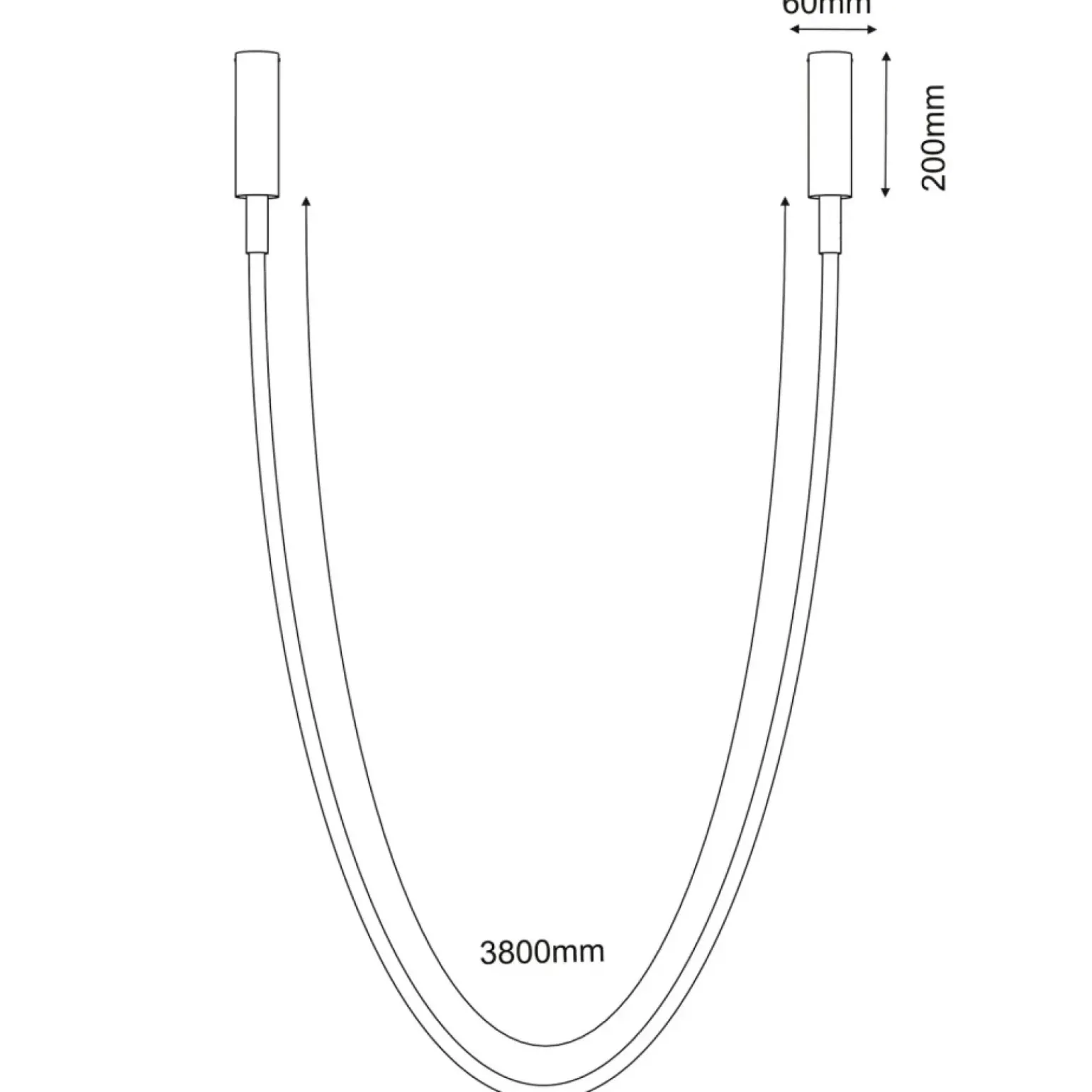 Cheap Długa, natynkowa lina świecąca LED 420cm 4000K ANT 5059 HEBI | Kaja Żyrandole Nowoczesne