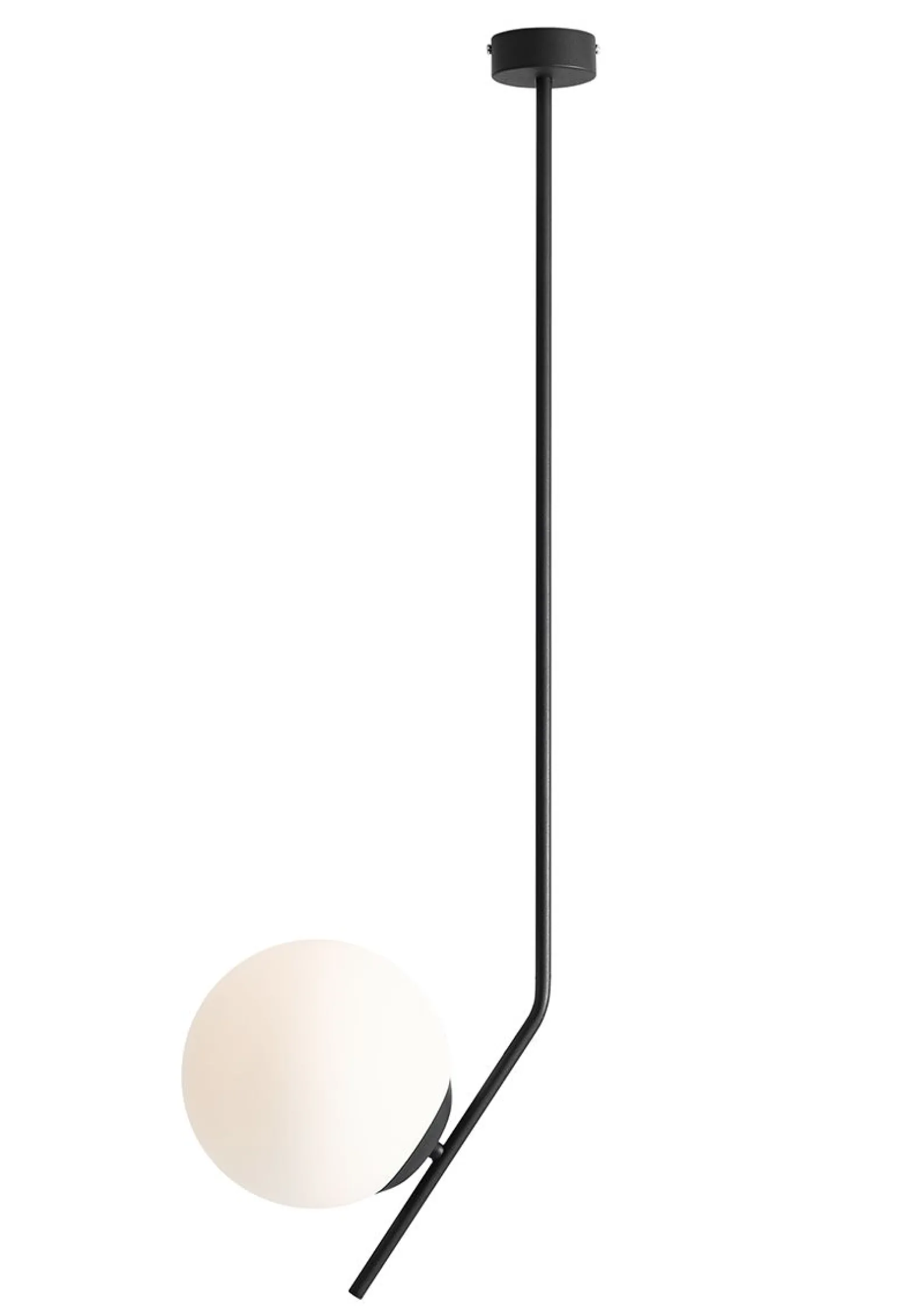 Sklep Kaja Długi, czarny, sztywny zwis z okrągłym kloszem 1095PL_G1_L GALLIA