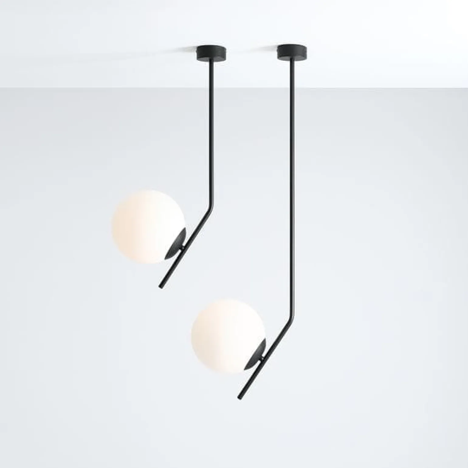 Sklep Kaja Długi, czarny, sztywny zwis z okrągłym kloszem 1095PL_G1_L GALLIA