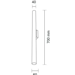 Sklep Kaja Długi kinkiet łazienkowy w kształcie tuby ANT 8075 YABU | Kaja