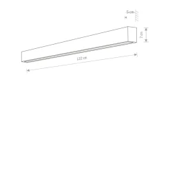 Sklep Kaja Długi kinkiet ścienny, o szerokości 122 cm 7595 | Kaja Oświetlenie