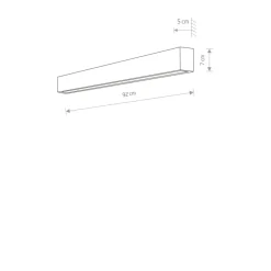 Sklep Kaja Długi kinkiet w kolorze grafitu, ze świetlówką 7561 | Kaja Oświetlenie