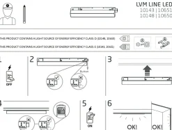 Sklep Kaja Długi reflektor do szyny magnetycznej 1F 10650 LVM LINE LED | Kaja