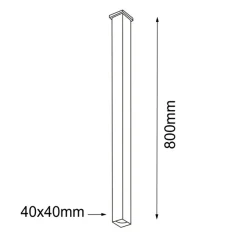 Sklep Kaja Długi spot natynkowy, lampa łazienkowa IP44 ANT 8076 DOHA | Kaja
