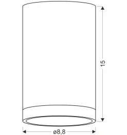 Sklep Kaja Długi, szary spot z elementem drewna 2282879 TUBA | Kaja Oświetlenie