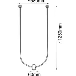 Store Długi zwis z jedną, krótką tubą - gwint GU10 ANT 5086 NO. C | Kaja Żyrandole Nowoczesne