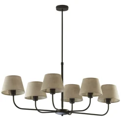 Sklep Kaja Duży, czarny żyrandol z abażurami TK 3999 CHICAGO | Kaja Oświetlenie