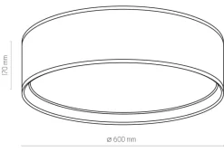 Sklep Kaja Duży, elegancki, abażurowy plafon ⌀60cm TK 3432 BILBAO | Kaja