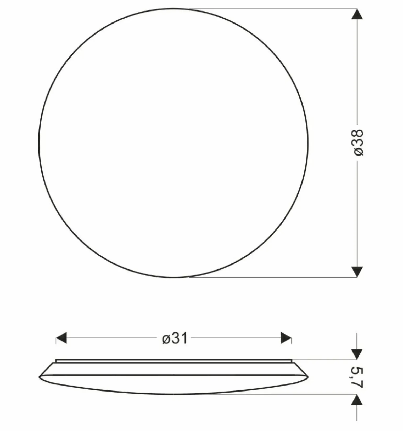 Sklep Kaja Duży, ledowy plafon sufitowy o mocy 24W 13-75130 z serii MEGA | Kaja Oświetlenie