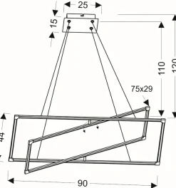 Best Sale Duży, ledowy żyrandol do salonu A0033-321 KSEROS | Kaja Oświetlenie Żyrandole Nowoczesne