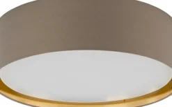 Cheap Duży plafon z beżowo-złotym abażurem TK 4399 BILBAO | Kaja Oświetlenie Żyrandole Nowoczesne