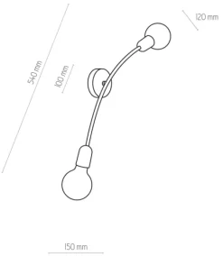 Sklep Kaja Dwukierunkowa, metalowa lampa ścienna TK 2721 HELIX | Kaja Oświetlenie