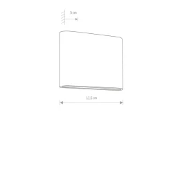 Sklep Kaja Dwukierunkowa, zewnętrzna lampa ścienna 6775 SEMI | Kaja Oświetlenie