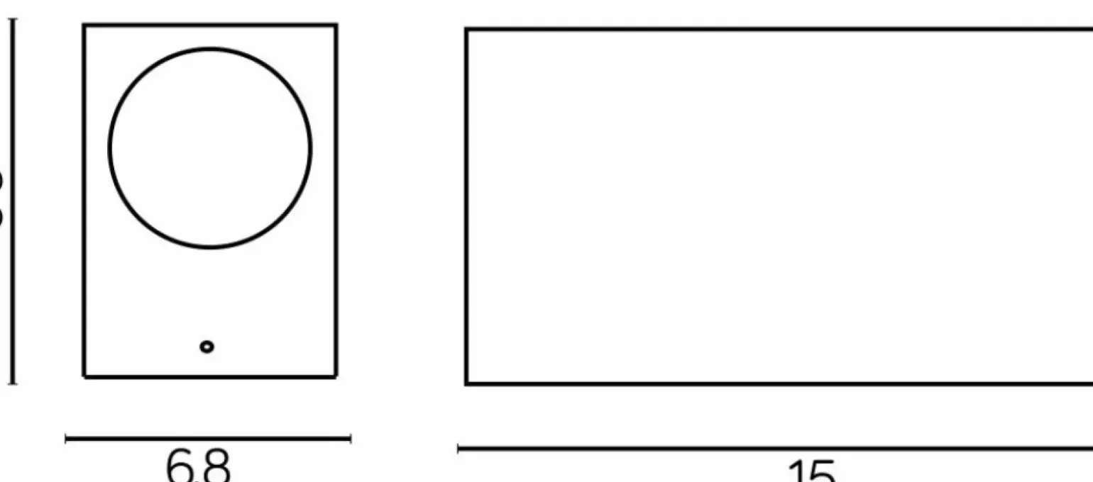 Sklep Kaja Dwukierunkowy kinkiet elewacyjny, aluminium 5002 BR z serii MINI | Kaja Oświetle