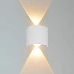 Sklep Kaja Dwukierunkowy kinkiet zewnętrzny 3000K OWL-6650-1-WH-3K ORTELO | Kaja