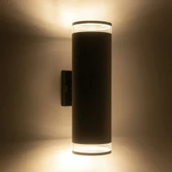 Sklep Kaja Dwukierunkowy, szary kinkiet zewnętrzny tuba 10688 ROCK PRO | Kaja