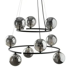 Cheap Dwupoziomowa, czarna lampa wisząca TK 6845 ANABELLE | Kaja Oświetlenie Żyrandole Nowoczesne