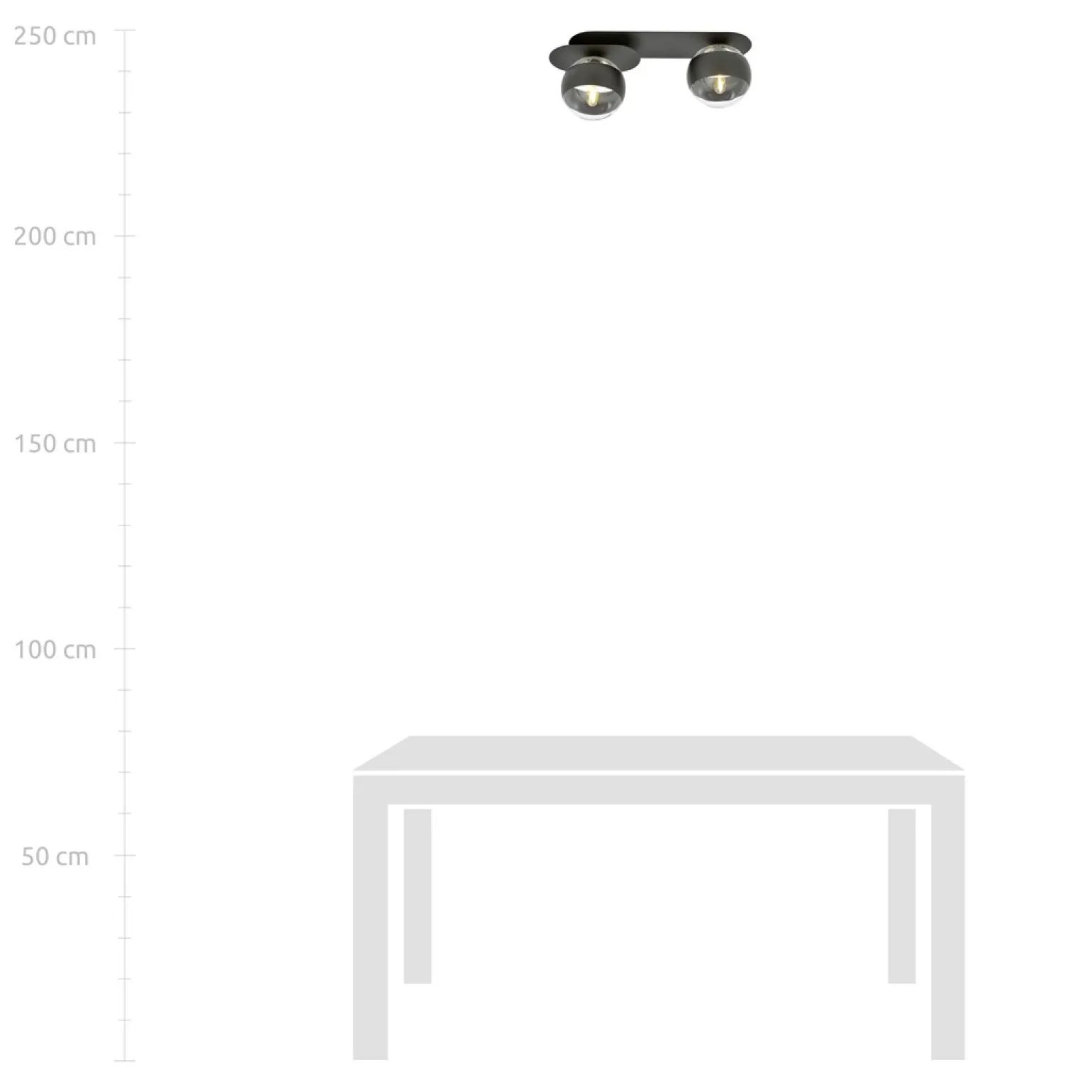 Sklep Kaja Dwupoziomowa lampa sufitowa na listwie 1121/2 PLAZA | Kaja Oświetlenie