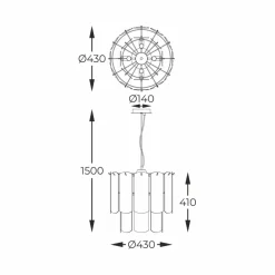 Cheap Dwupoziomowy, elegancki żyrandol MD3523-8M-EGN NIRA | Kaja Oświetlenie Żyrandole Nowoczesne