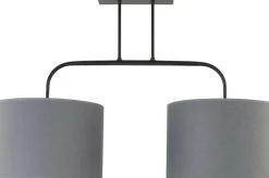 Cheap Dwupunktowa, abażurowa, szara lampa sufitowa 6817 ALICE | Kaja Żyrandole Nowoczesne