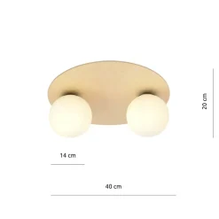 Store Dwupunktowa, drewniana lampa sufitowa 1142/2B KENZO | Kaja Oświetlenie Żyrandole Nowoczesne