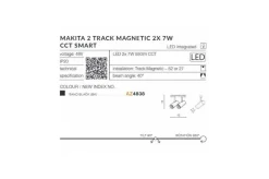 Sklep Kaja Dwupunktowa głowica 2x7W CCT SMART AZ4838 MAKITA ALFA MAGNETIC 48V