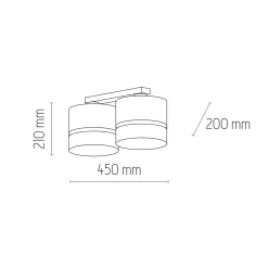 Sklep Kaja Dwupunktowa lampa w stylu rustykalnym TK 6545 PAGLIA | Kaja