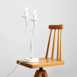 Sklep Kaja Dwupunktowa lampka biurkowa biała 397B/M 2-PL RÓŻA | Kaja Oświetlenie