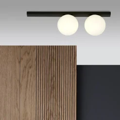 Sklep Kaja Dwupunktowa listwa sufitowa z białymi kulami 1124/2 FIT | Kaja