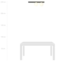 Sklep Kaja Dwupunktowa listwa sufitowa z białymi kulami 1124/2 FIT | Kaja