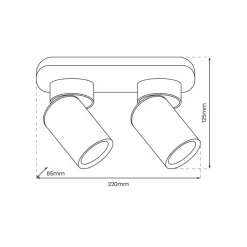 Cheap Dwupunktowa listwa z ruchomymi tubami ML9935 ANDY | Kaja Oświetlenie Żyrandole Nowoczesne