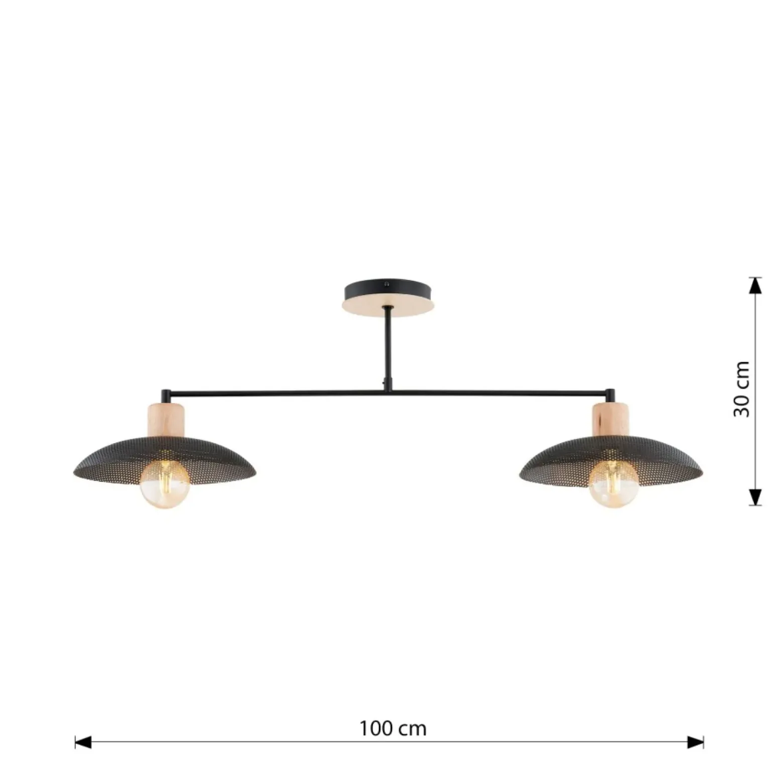 Best Dwupunktowa, metalowa lampa sufitowa 1318/2 KOBE | Kaja Oświetlenie Żyrandole Nowoczesne