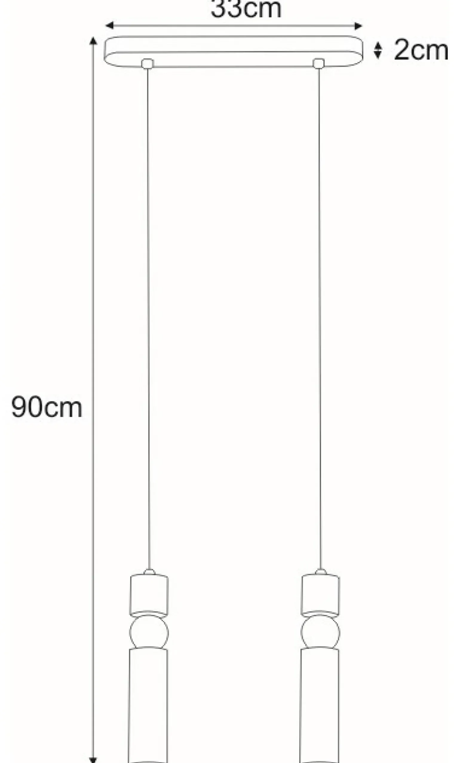 Store Dwupunktowa, minimalistyczna lampa wisząca K-4741 RIANO | Kaja Żyrandole Nowoczesne