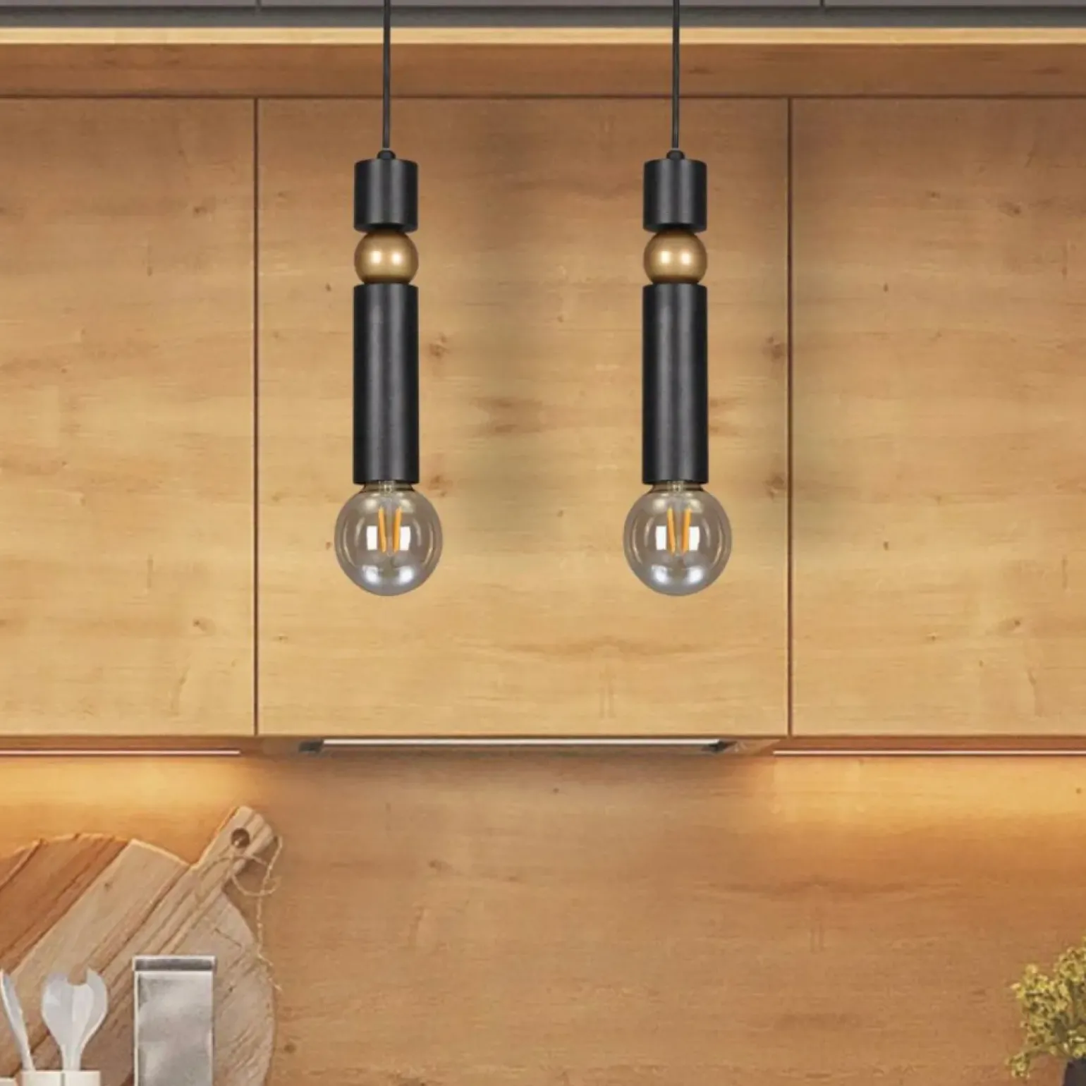Store Dwupunktowa, minimalistyczna lampa wisząca K-4741 RIANO | Kaja Żyrandole Nowoczesne