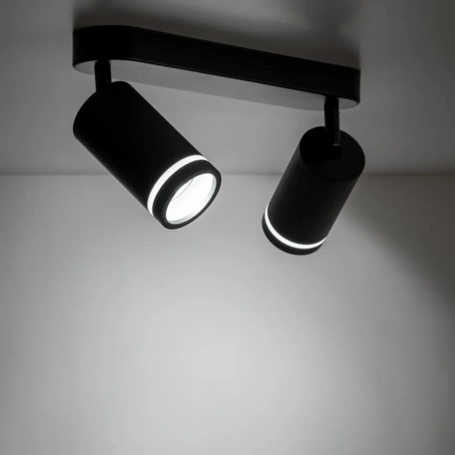 Best Sale Dwupunktowa, techniczna lampa sufitowa TK 6912 JET BLACK | Kaja Żyrandole Nowoczesne