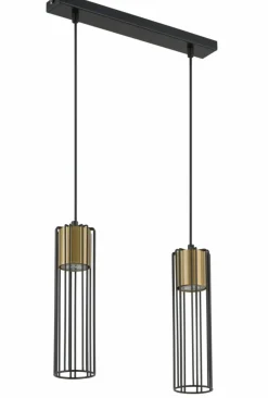 Cheap Dwupunktowy, druciany zwis nad blat w kuchni SIG 33452 FOBIA CZ/ZŁ Żyrandole Nowoczesne