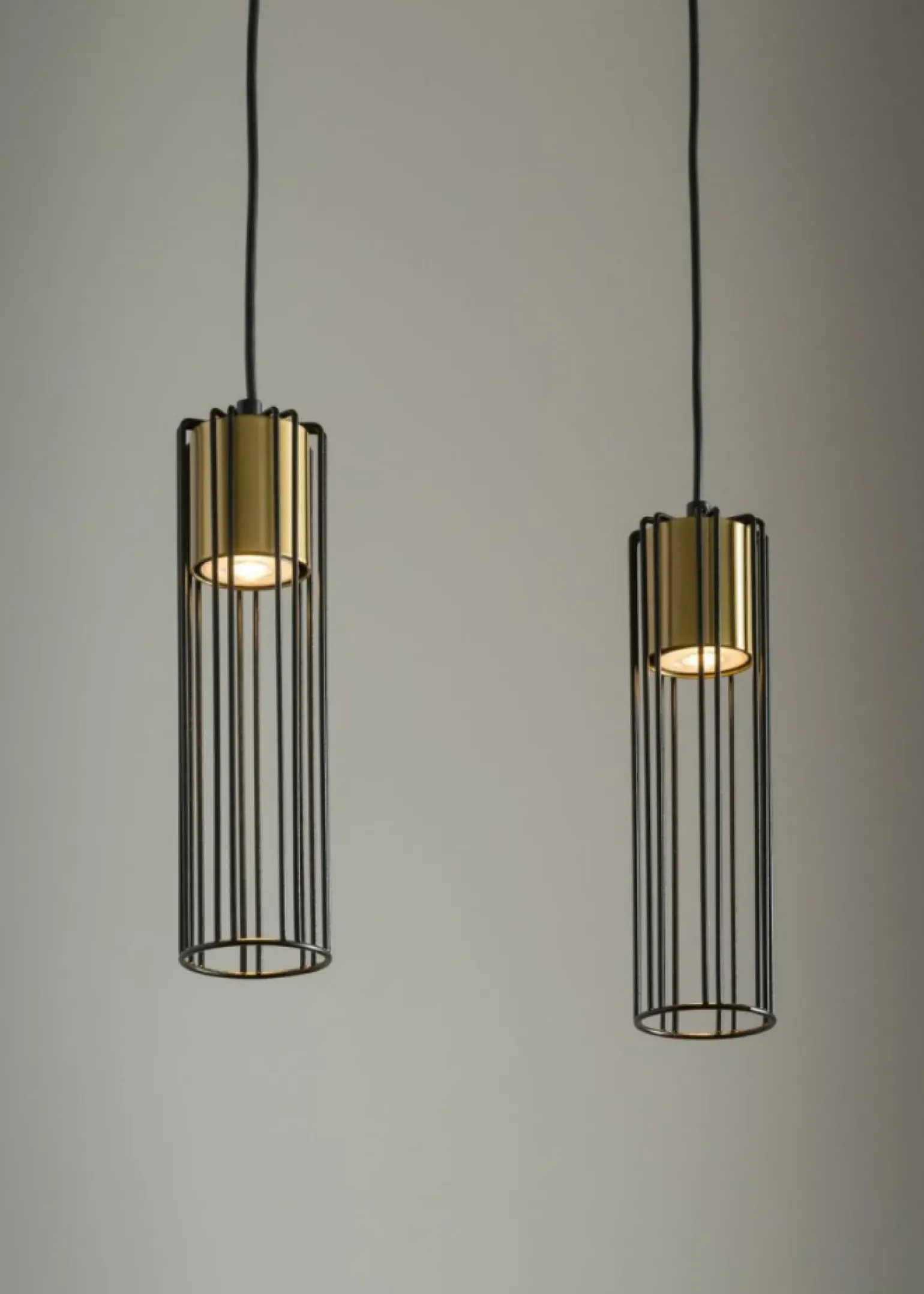 Cheap Dwupunktowy, druciany zwis nad blat w kuchni SIG 33452 FOBIA CZ/ZŁ Żyrandole Nowoczesne