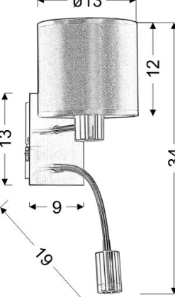 Sklep Kaja Dwupunktowy kinkiet ze złotym abażurem 21-29287 SYLWANA | Kaja