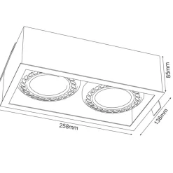 Sklep Kaja Dwupunktowy wpust do holu 13,6x25,8cm GU10/ES111 ANT 3275 z serii CAGE