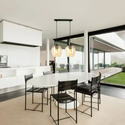 Clearance Dwupunktowy zwis z ciepłymi kloszami 677/2 ISTAR | Kaja Oświetlenie Żyrandole Nowoczesne