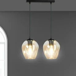 Clearance Dwupunktowy zwis z ciepłymi kloszami 677/2 ISTAR | Kaja Oświetlenie Żyrandole Nowoczesne