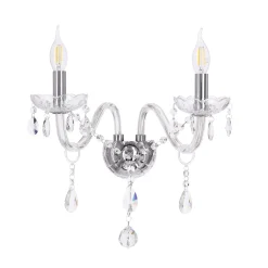 Sklep Kaja Dwuramienna, kryształowa lampa ścienna 22-30276 CRISTALLO | Kaja