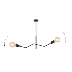 Best Dwuramienna lampa sufitowa w stylu loftowym 1126/2 FRIX | Kaja Żyrandole Nowoczesne