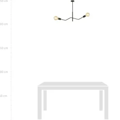 Best Dwuramienna lampa sufitowa w stylu loftowym 1126/2 FRIX | Kaja Żyrandole Nowoczesne