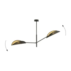 Clearance Dwuramienna lampa sufitowa do sypialni 1158/2 VENE | Kaja Oświetlenie Żyrandole Nowoczesne