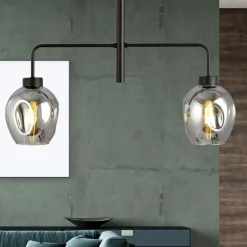 Cheap Dwuramienna lampa sufitowa z ciemnymi kloszami 1163/2 LUKKA | Kaja Żyrandole Nowoczesne