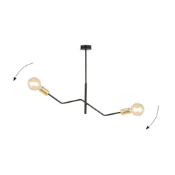 Store Dwuramienna lampa sufitowa bez kloszy 1125/2 BOLT | Kaja Oświetlenie Żyrandole Nowoczesne
