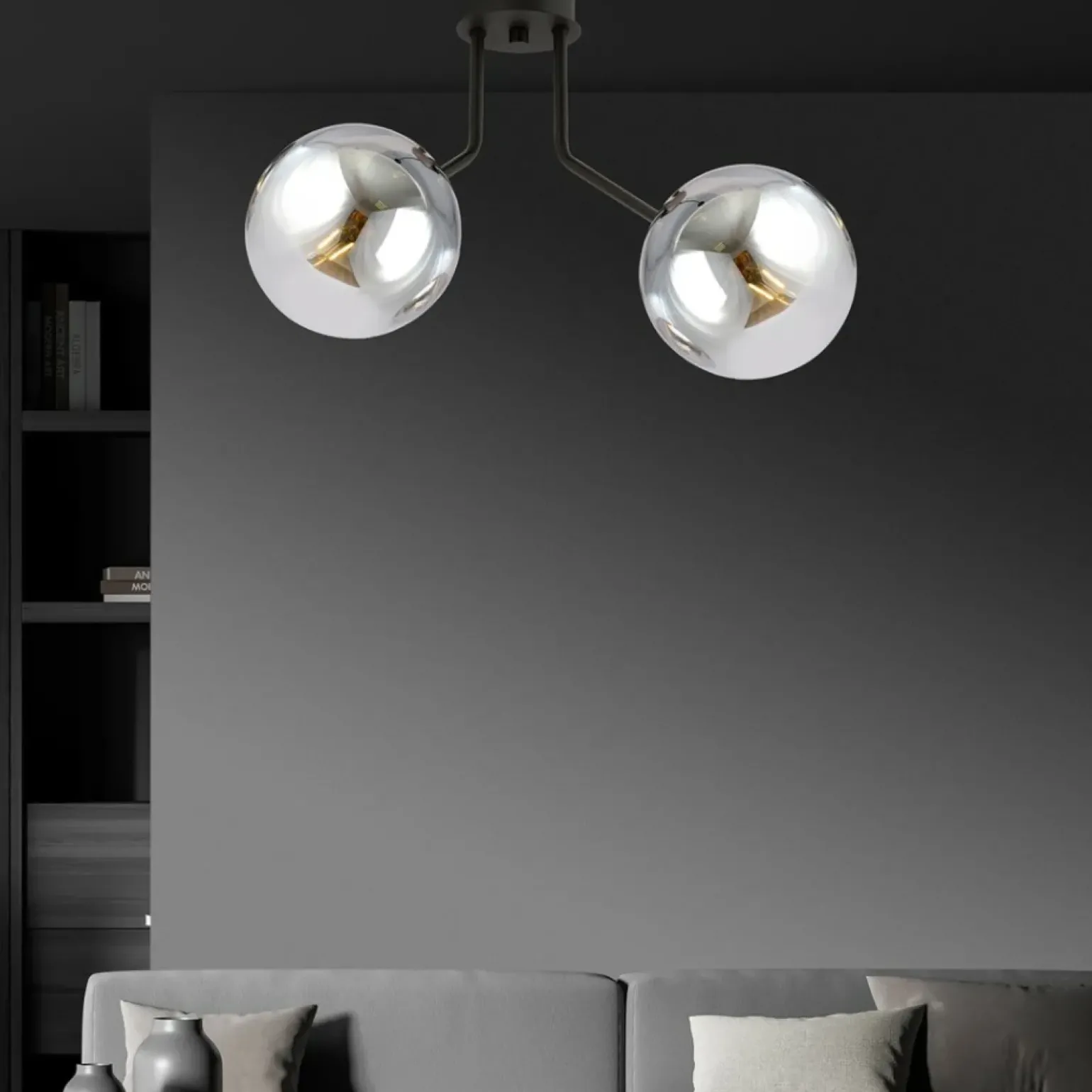 Store Dwuramienna lampa sufitowa do korytarza 1140/2 NOVA | Kaja Oświetlenie Żyrandole Nowoczesne